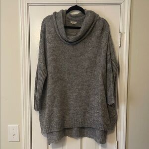 Gray Cowl Neck Sweater